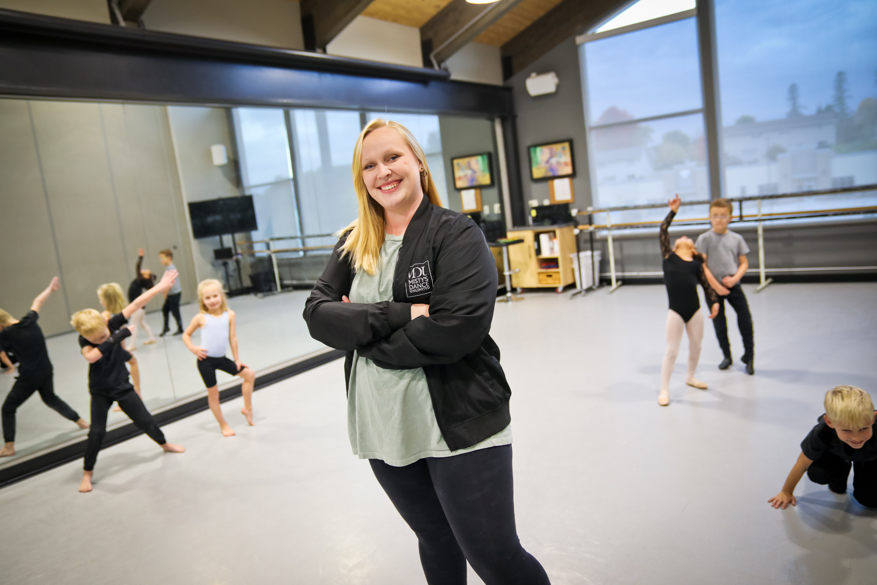 teacher with older dancers